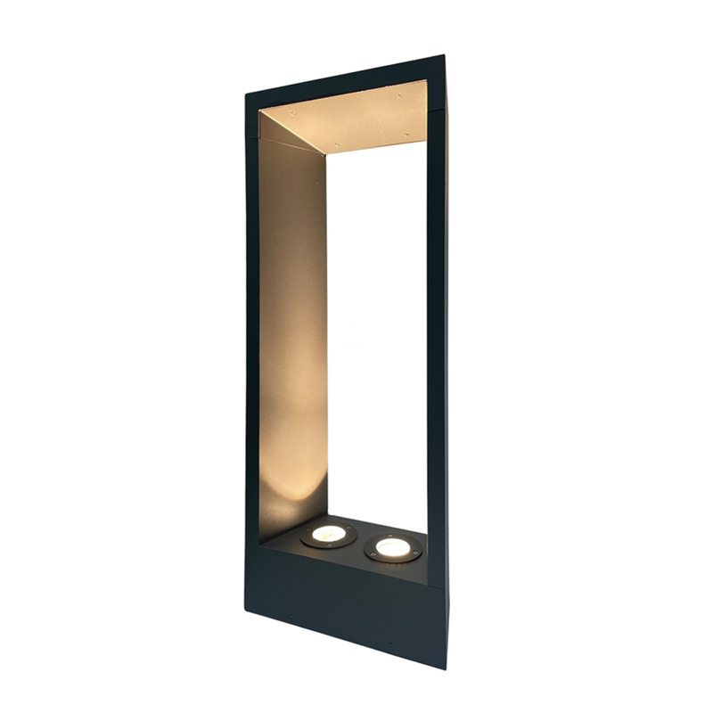 DDK-LL204 Lampu Taman Abu-abu Trapesium Lampu Lanskap untuk Padang Rumput