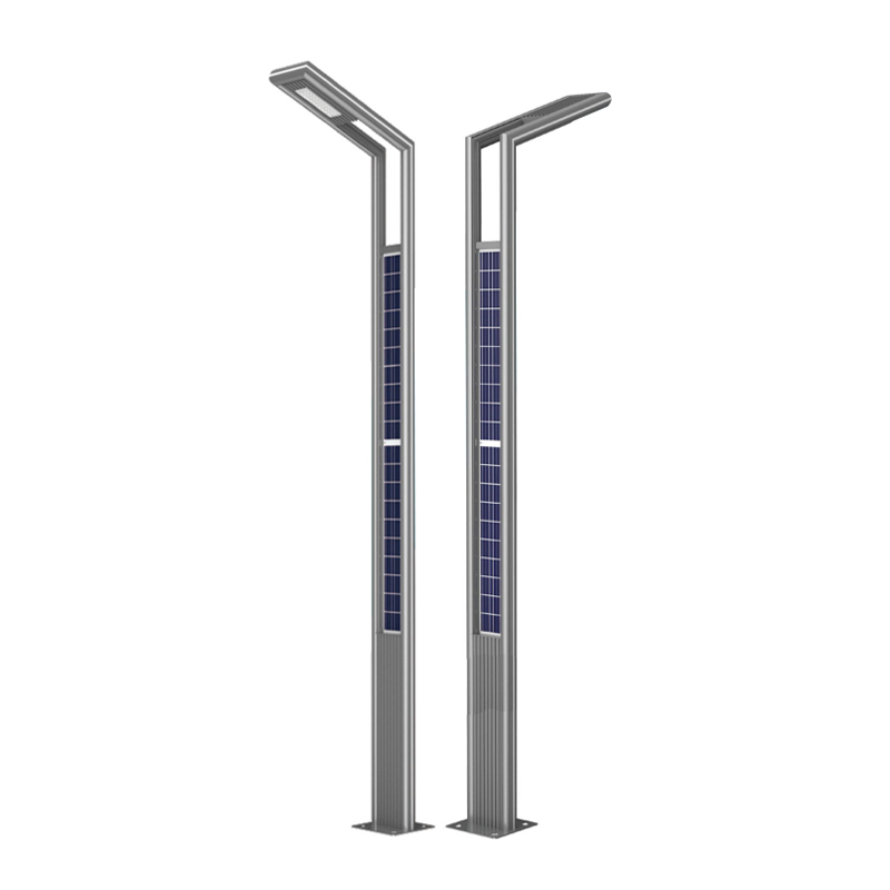 Tiang Aluminium Surya Terintegrasi Sisi Ganda DDK-GN003