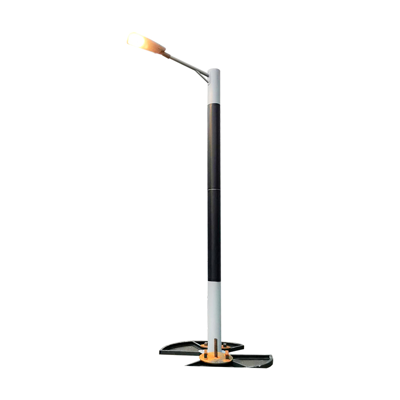 Tiang Surya Silinder DDK-SSPL-2000 Lengan Tunggal/Ganda Dan Lampu LED Jalan